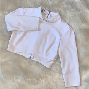 Bebe mock neck crop top